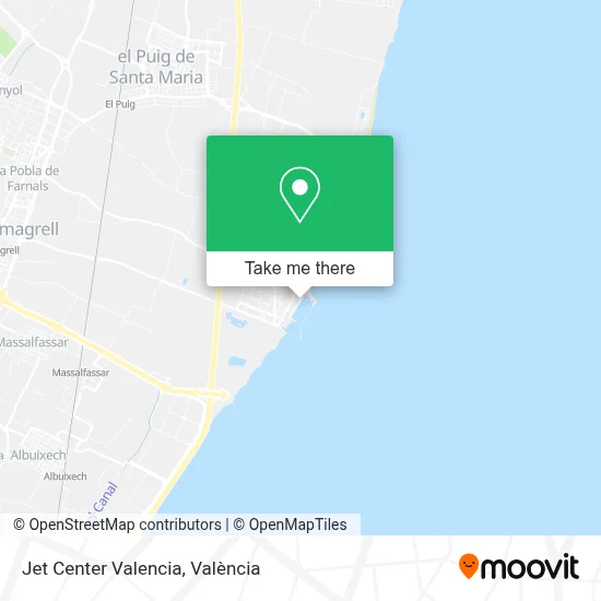 Jet Center Valencia map