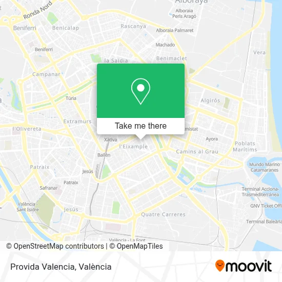 Provida Valencia map