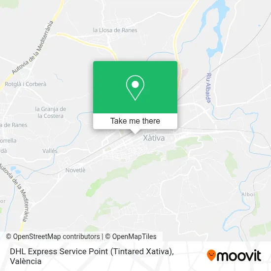 DHL Express Service Point (Tintared Xativa) map