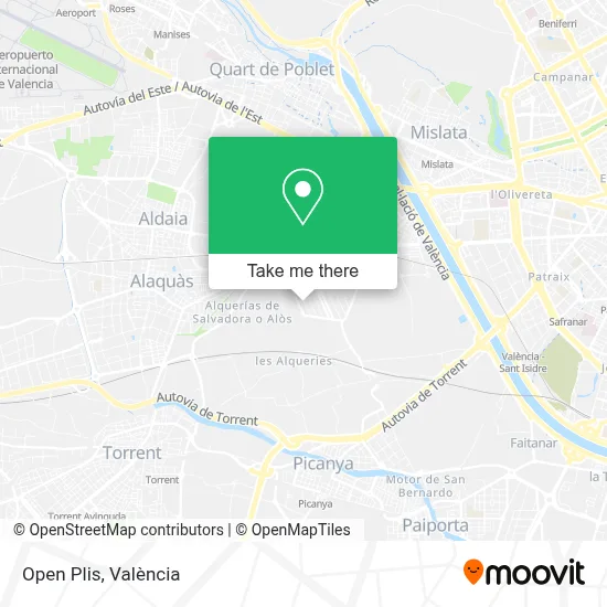 Open Plis map
