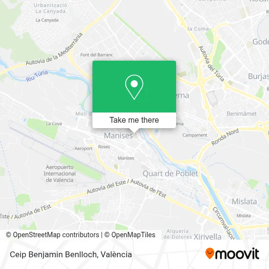 Ceip Benjamin Benlloch map