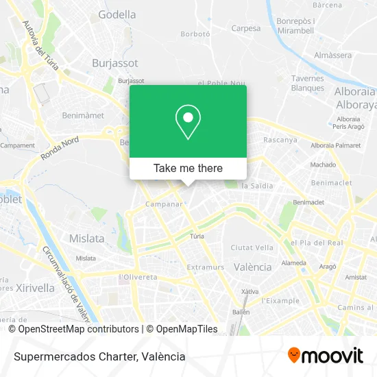 Supermercados Charter map