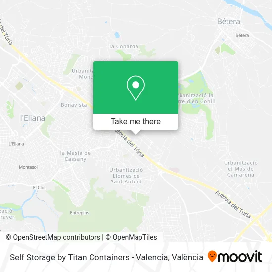 Self Storage by Titan Containers - Valencia map