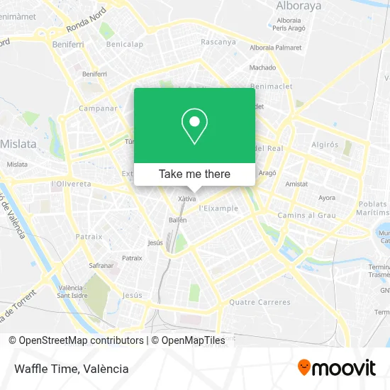 Waffle Time map