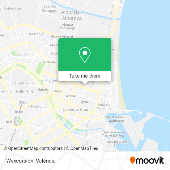 Wexcursion map