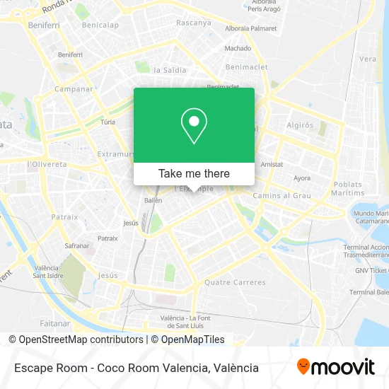 Escape Room - Coco Room Valencia map