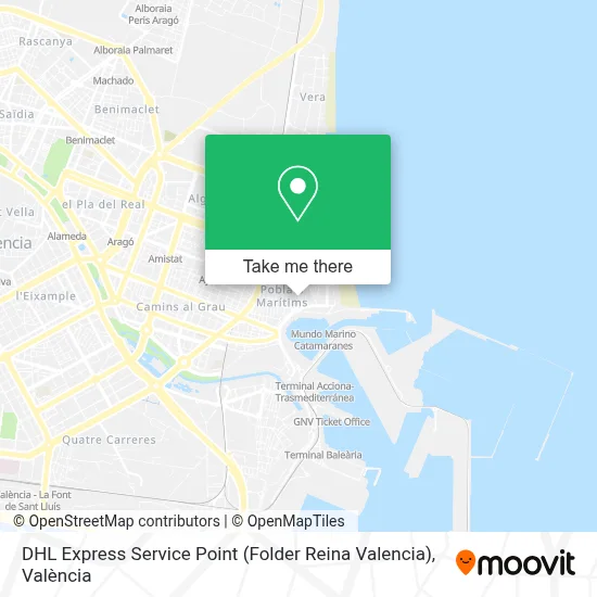 DHL Express Service Point (Folder Reina Valencia) map