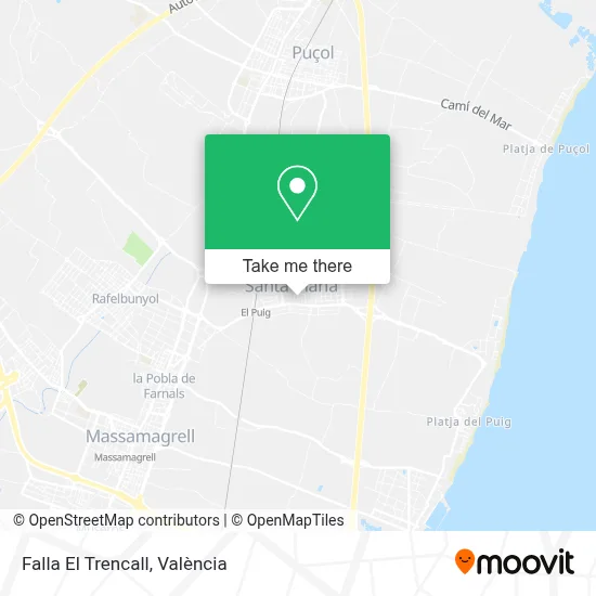 Falla El Trencall map