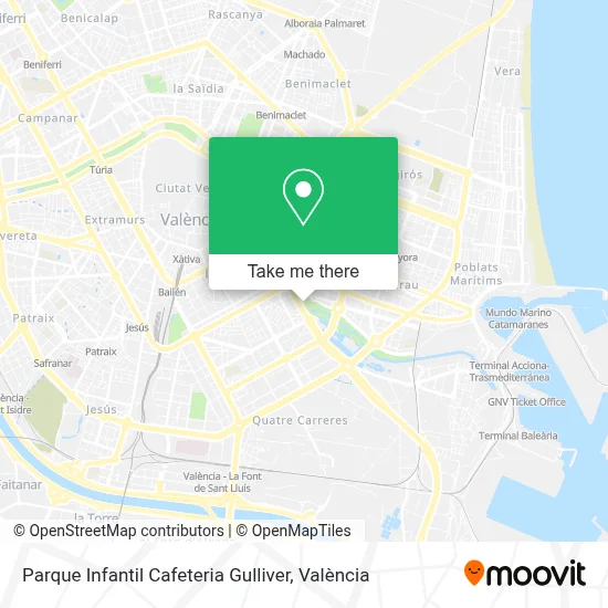 Parque Infantil Cafeteria Gulliver map