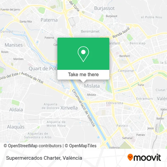 Supermercados Charter map