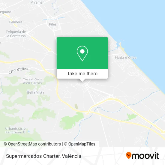 Supermercados Charter map