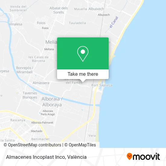 Almacenes Incoplast Inco map