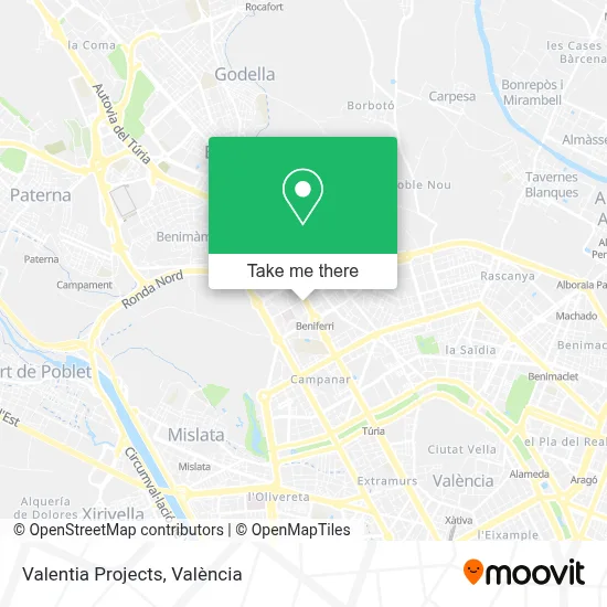 Valentia Projects map