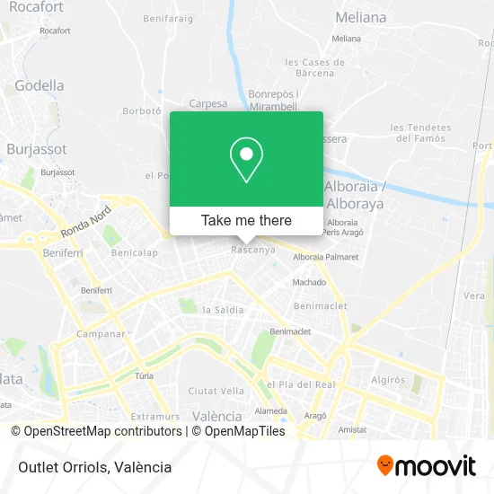 Outlet Orriols map