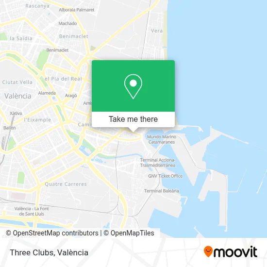 Three Clubs map