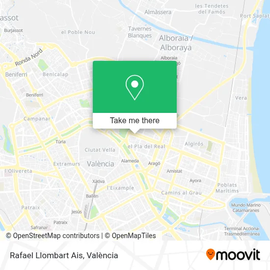 Rafael Llombart Ais map