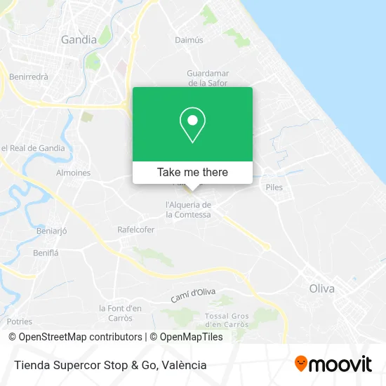 Tienda Supercor Stop & Go map