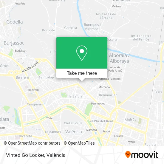 Vinted Go Locker map