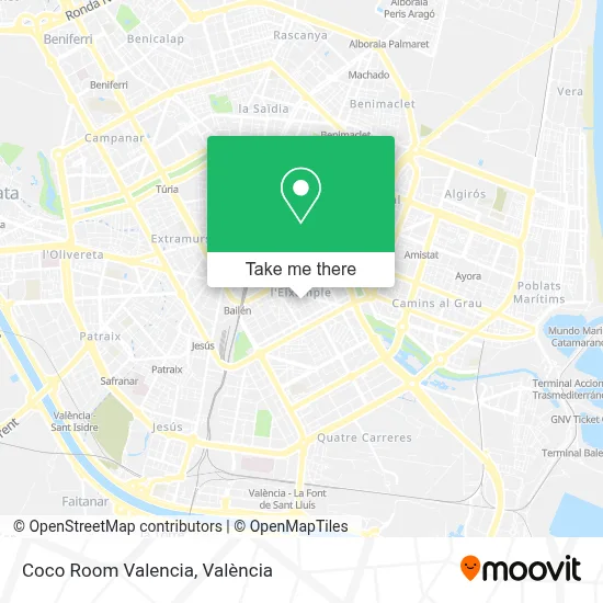Coco Room Valencia map