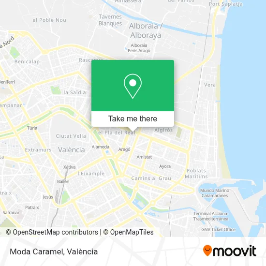 Moda Caramel map
