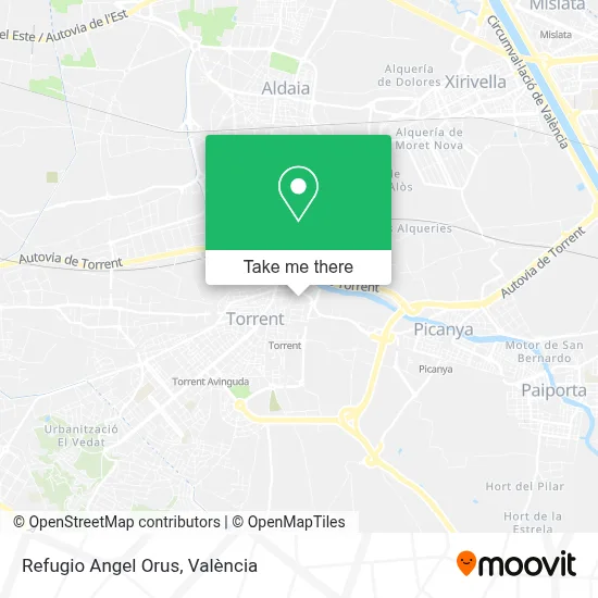 Refugio Angel Orus map