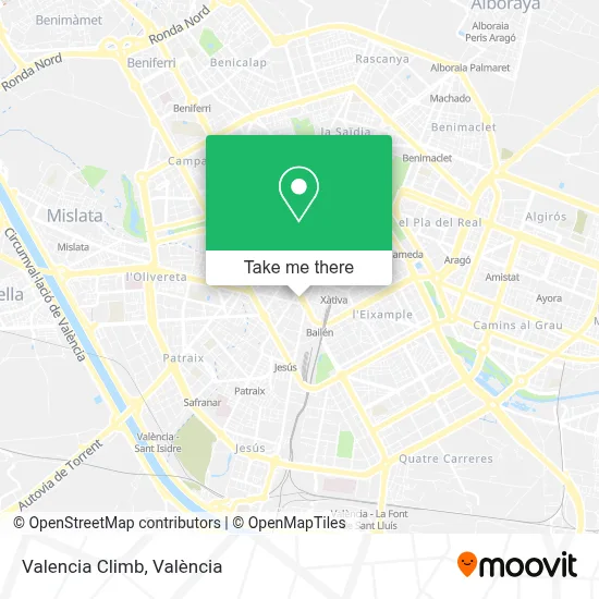 Valencia Climb map