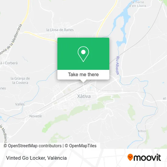 Vinted Go Locker map
