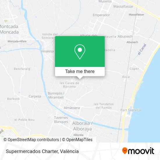Supermercados Charter map