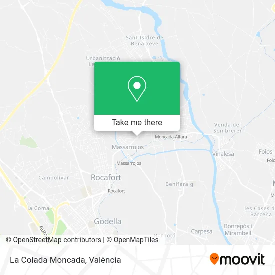 La Colada Moncada map
