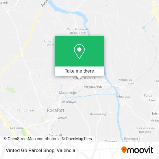 Vinted Go Parcel Shop map