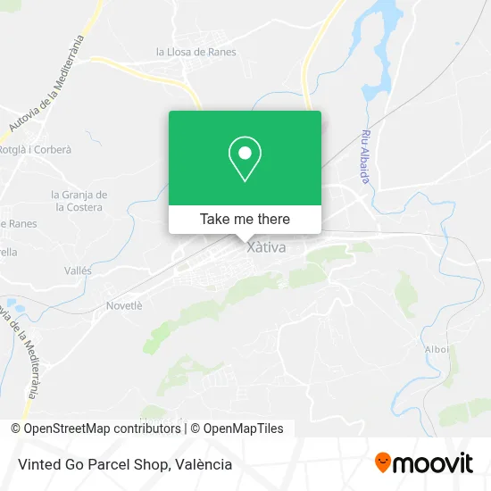 Vinted Go Parcel Shop map