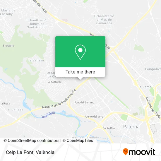 Ceip La Font map
