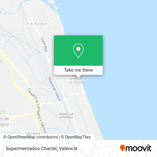 Supermercados Charter map