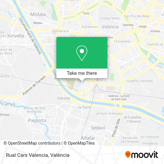 Rual Cars Valencia map