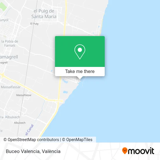 Buceo Valencia map