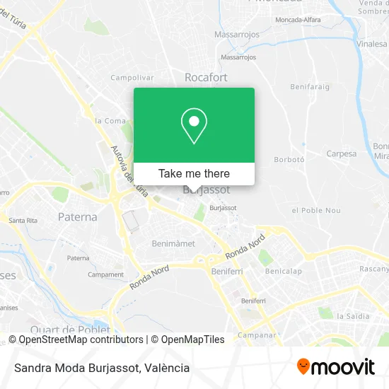 Sandra Moda Burjassot map