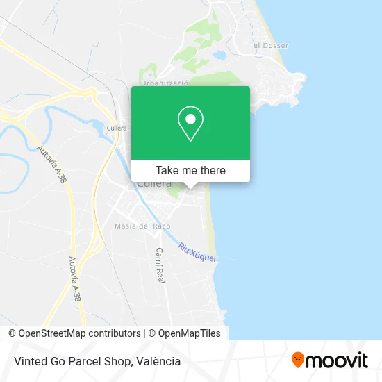 Vinted Go Parcel Shop map