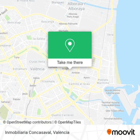 Inmobiliaria Concasaval map