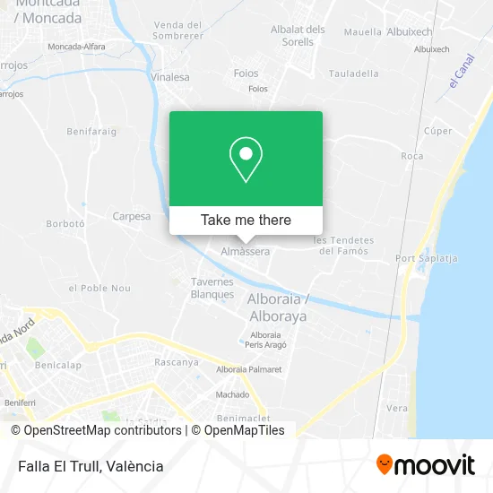 Falla El Trull map
