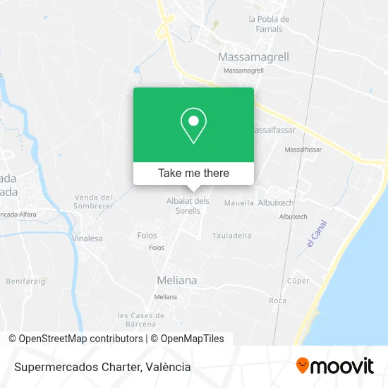 Supermercados Charter map