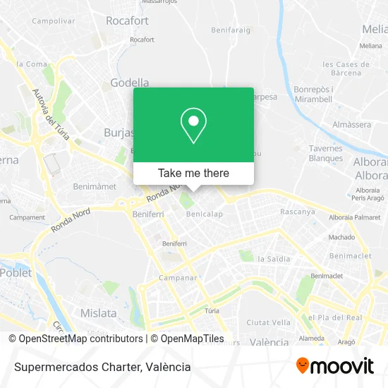 Supermercados Charter map