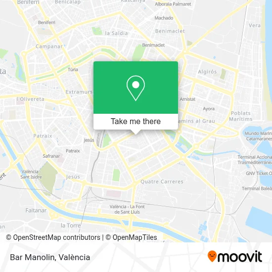 Bar Manolin map