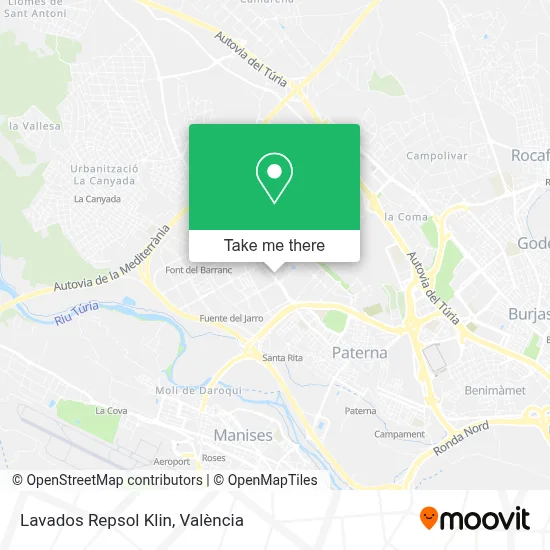 Lavados Repsol Klin map