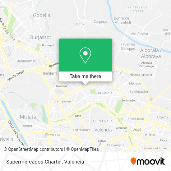 Supermercados Charter map