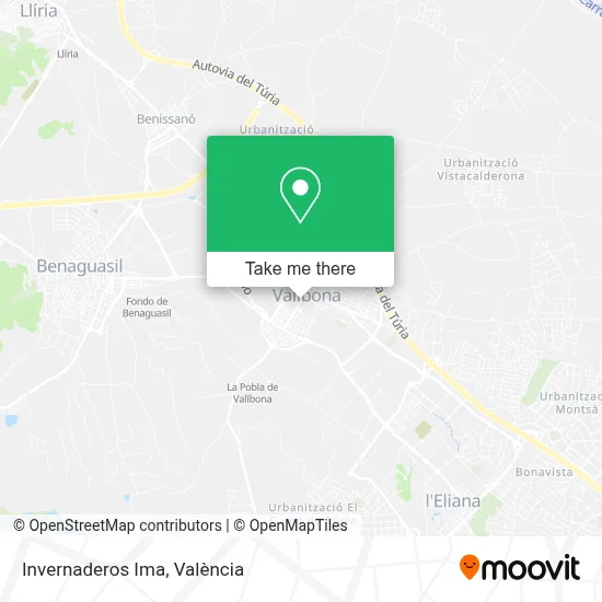Invernaderos Ima map