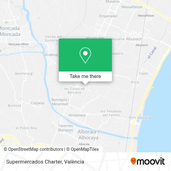 Supermercados Charter map