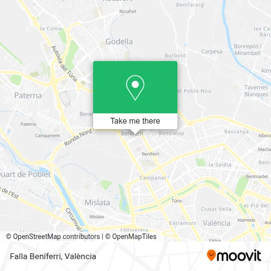 Falla Beniferri map