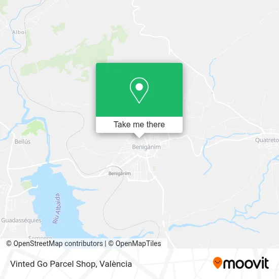 Vinted Go Parcel Shop map