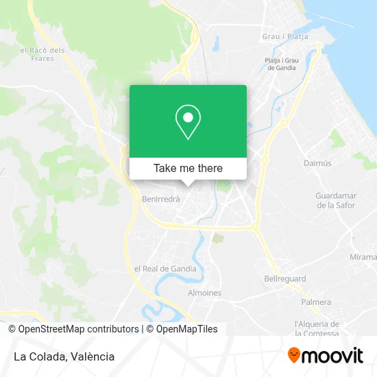 La Colada map