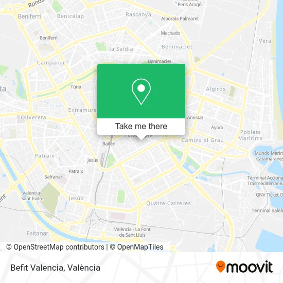 Befit Valencia map